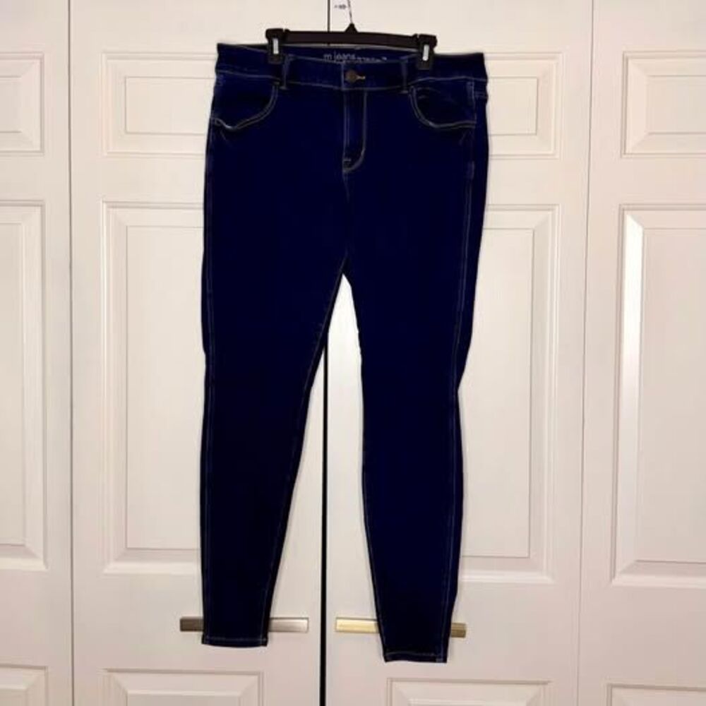 Maurices m jeans Mid-Rise Skinny Jeans Dark Wash Women’s 16W Long Stretch